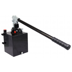 POMPA HYDRAULICZNA RĘCZNA DWUSTRONNA 25cm3 PRBD + ZBIORNIK 5L